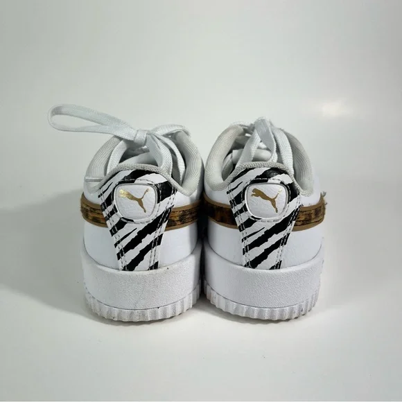 Puma Women's Carina Animal Mix Platform Cheetah Zeebra Stripe Sneakers 6.5 - Picture 7 of 7